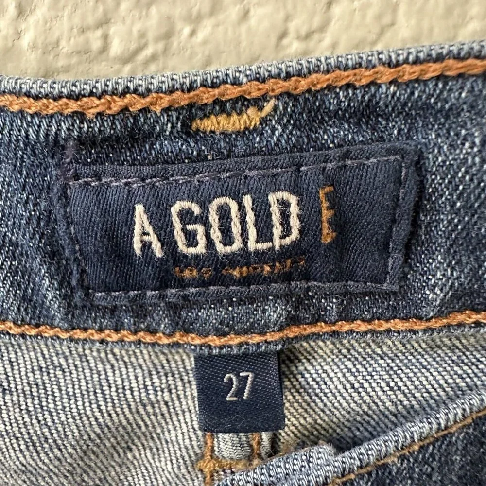 $298 AGold E Isabel Distressed Jeans Slim Jeans Size 27 - Picture 7 of 9
